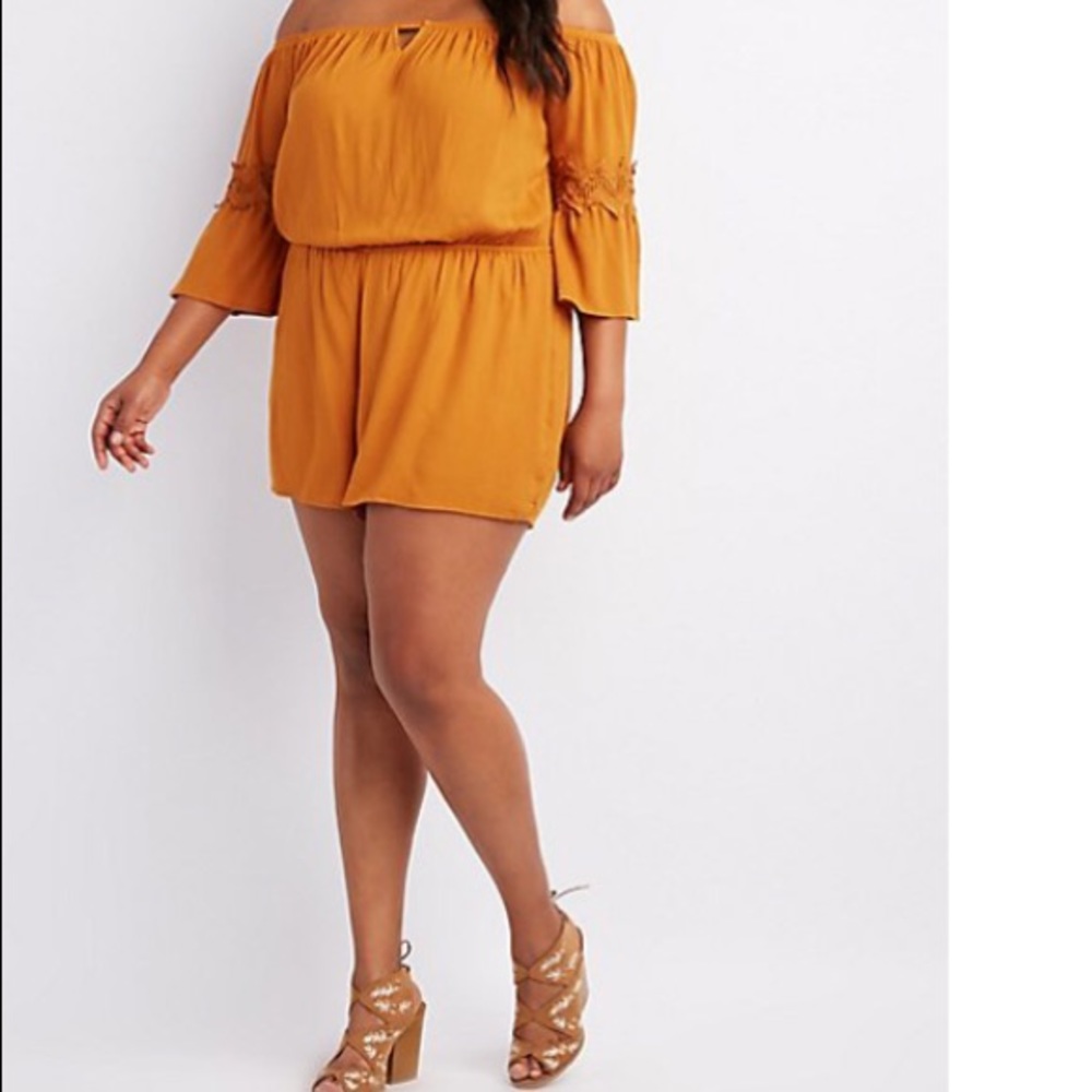 Yellow Off-Shoulder Romper